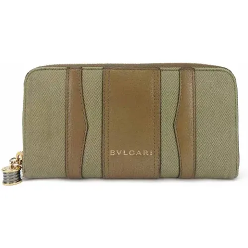 Pre-owned Canvas wallets , female, Sizes: ONE SIZE - Bvlgari Vintage - Modalova