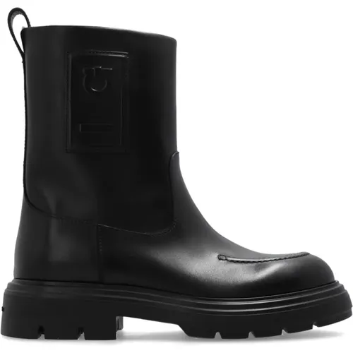 Ankle Boots, female, , Size: 10 1/2 US Ankle Boots Tirba Fur - Ferragamo - Modalova