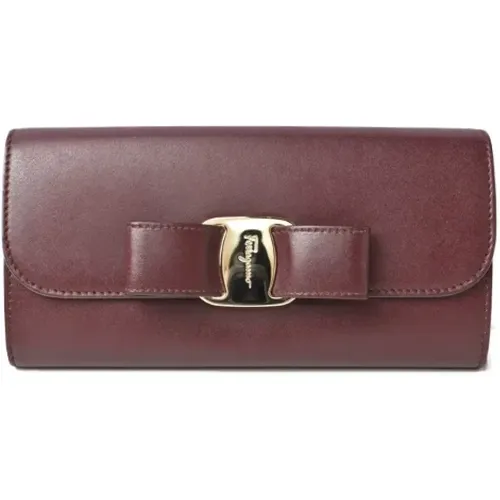 Pre-owned Leather wallets , female, Sizes: ONE SIZE - Salvatore Ferragamo Pre-owned - Modalova