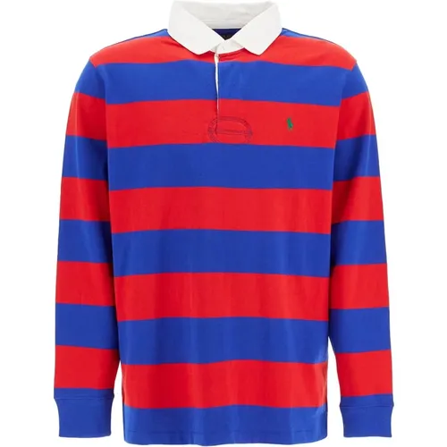 Polo Shirts, male, , Size: L Striped Long-Sleeve Polo Shirt - Polo Ralph Lauren - Modalova