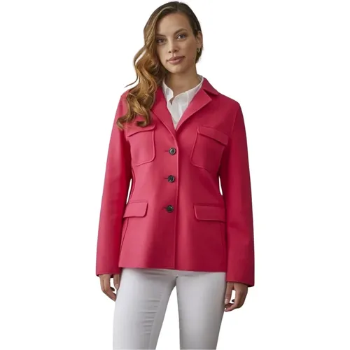 Light Jackets, female, , Size: XS Elegant Feminine Blazer Jacket Raspberry - Junge - Modalova