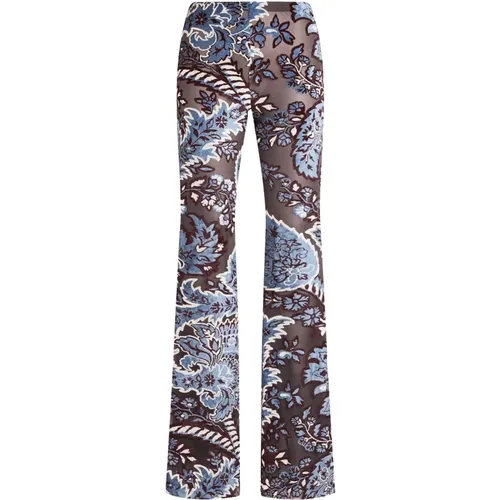 Floral Paisley Velvet Trousers , female, Sizes: S, M, XS - ETRO - Modalova