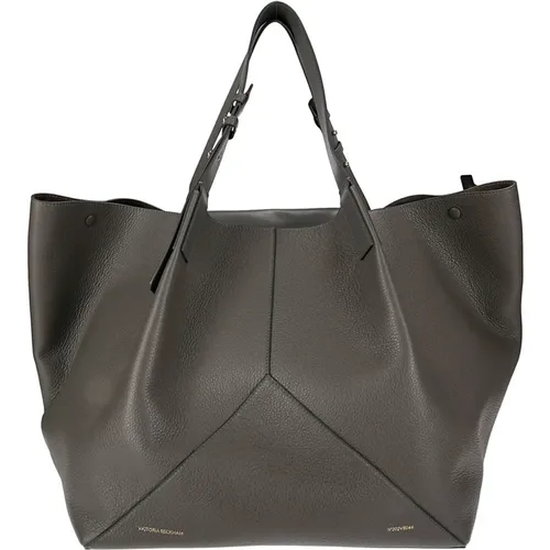 Leather Handbag with Coin Pocket , female, Sizes: ONE SIZE - Victoria Beckham - Modalova