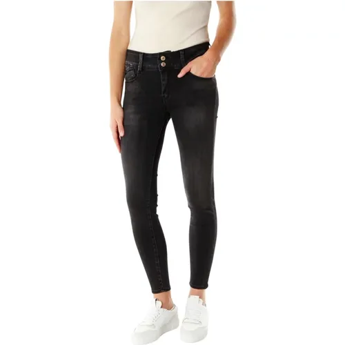 Bari Ultra Pulp Slim Fit Highwaist Jeans , Damen, Größe: W32 - Le Temps Des Cerises - Modalova