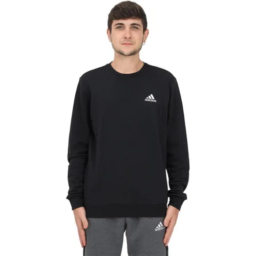 Schwarze Performance Sweaters, Fleece Sweatshirt für Herren , Herren, Größe: S - Adidas - Modalova