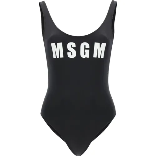 Swimsuit with logo , female, Sizes: M - Msgm - Modalova