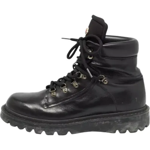 Pre-owned Leather boots , male, Sizes: 8 UK - Moncler Pre-owned - Modalova