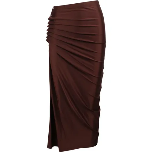 Rabanne Asymmetric maxi skirt , female, Sizes: S - Paco Rabanne - Modalova