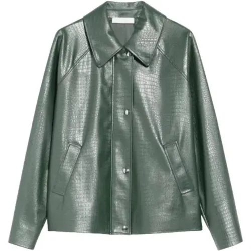 Cropped Jersey Jacke mit Cocco-Print , Damen, Größe: M - Max Mara - Modalova