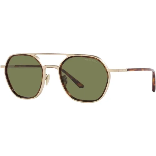 Pale Gold/Green Sunglasses AR 6151 - Giorgio Armani - Modalova