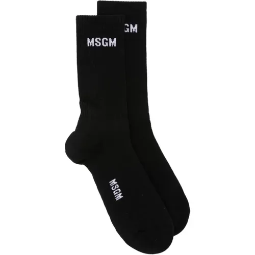 Socks, male, , Size: ONE SIZE Ribbed Ankles Underwear - Msgm - Modalova