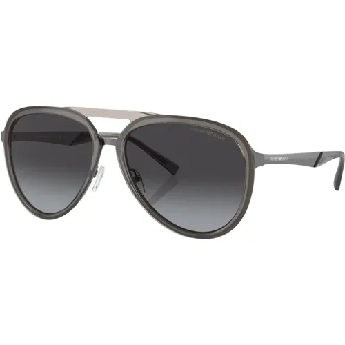 Sunglasses, male, , Size: 59 MM Smoke Grey Sunglasses EA 2145 - Emporio Armani - Modalova