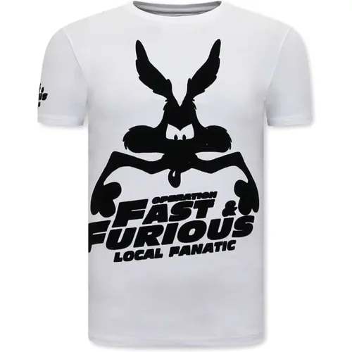 T-Shirt mit Druck Fast and Furious , Herren, Größe: XL - Local Fanatic - Modalova