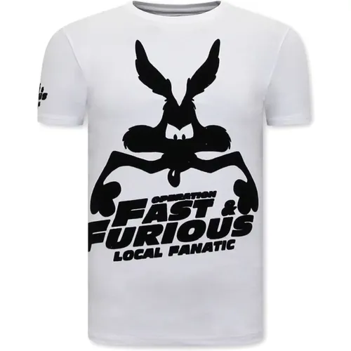 T-Shirt mit Druck Fast and Furious , Herren, Größe: S - Local Fanatic - Modalova
