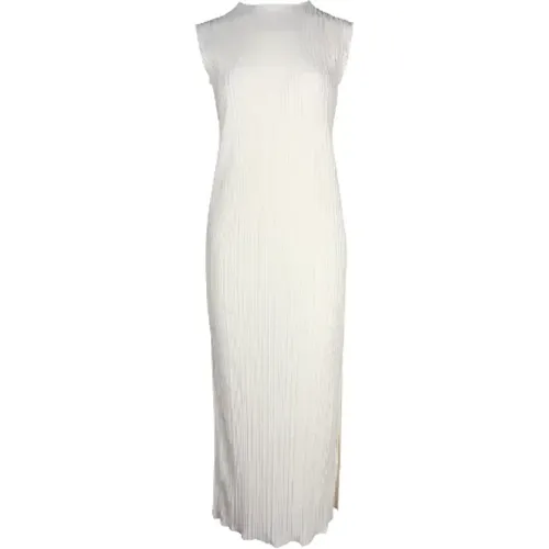 Cream Polyester Pleated Shift Dress , female, Sizes: XS - Anine Bing - Modalova