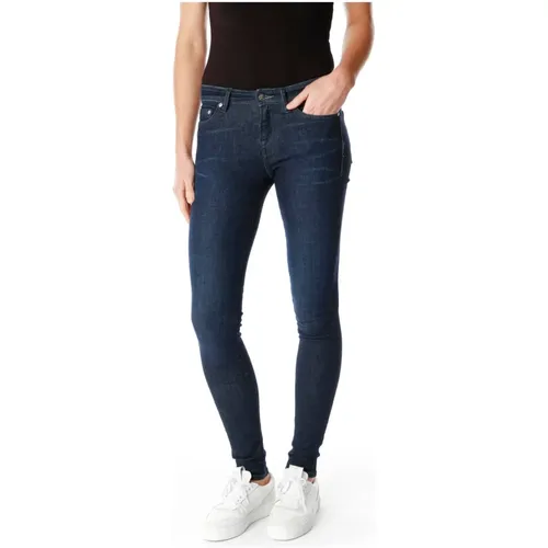 Spray Skinny Fit Mid Waist Jeans , Damen, Größe: W26 L30 - Denham - Modalova
