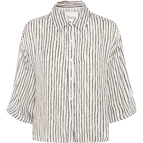 Puff Sleeve Shirt Blouse Snow White , female, Sizes: 2XL, XL - My Essential Wardrobe - Modalova