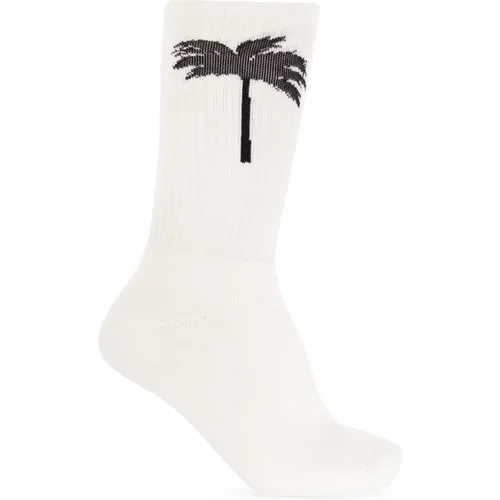 Socks, male, , Size: S/M Ribbed socks - Palm Angels - Modalova