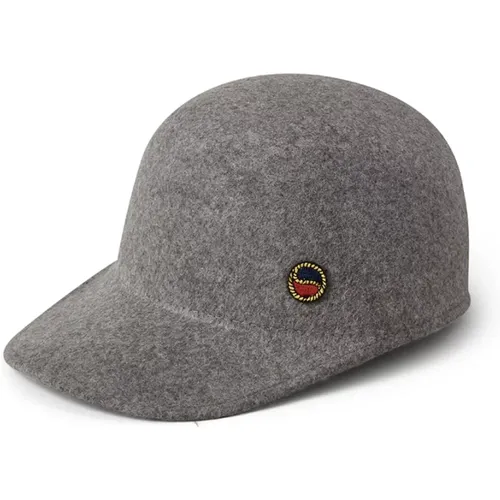 Caps, female, , Size: L Trishia Felted Cap Grey Melange - Busnel - Modalova