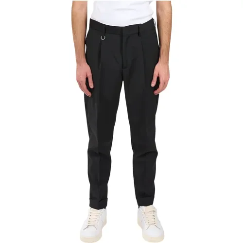 Wool Blend Pleated Trousers , male, Sizes: L, M, XL, 2XL, S - Paolo Pecora - Modalova