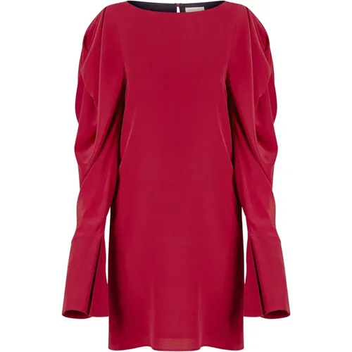 Pink Ruched Sleeve Mini Dress , female, Sizes: L, XL, M, S, 2XL - Nina Ricci - Modalova