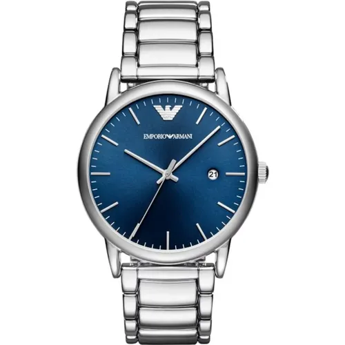 Watches, unisex, , Size: ONE SIZE Elegant and Functional Quartz Watch with Blue or Azure Dial - Emporio Armani - Modalova