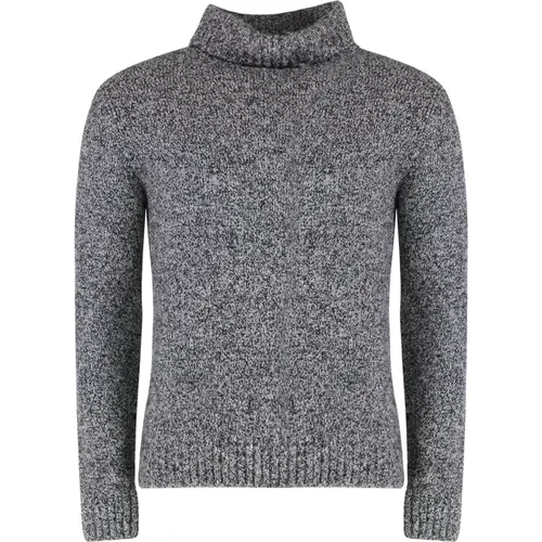 Turtlenecks, male, , Size: 3XL Heather Wool Cashmere Turtleneck Pullover - Moorer - Modalova