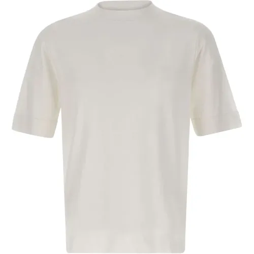 Men's Cotton Crepe T-shirt , male, Sizes: M, S, L, XS, XL - Filippo De Laurentiis - Modalova