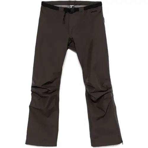 Straight Trousers, male, , Size: M Waterproof Technical Pants with Logo Embroidery - Gr10K - Modalova