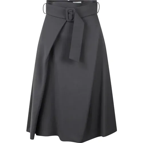 Stretch Viscose Midi Skirt , female, Sizes: XS - P.a.r.o.s.h. - Modalova
