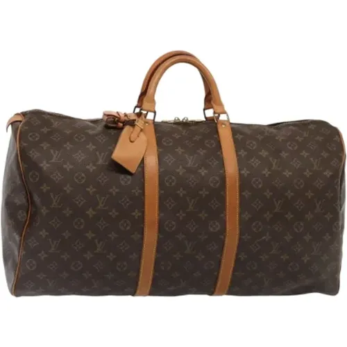 Pre-owned Weekend Bags, female, , Size: ONE SIZE Pre-owned Canvas travel-bags - Louis Vuitton Vintage - Modalova