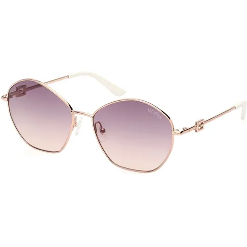 Geometric Metal Sunglasses with UV Protection , female, Sizes: 59 MM - Guess - Modalova