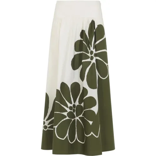 Midi Skirts, female, , Size: M Palermo Midi Skirt - Farm Rio - Modalova