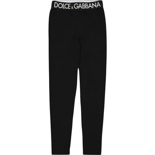 Logo Leggings , Damen, Größe: M - Dolce & Gabbana - Modalova