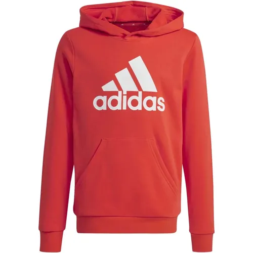 Roter Hoodie Sweatshirt mit Logo - Adidas - Modalova