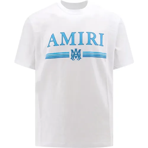 Kontrastierendes Logo-Print Baumwoll T-Shirt - Amiri - Modalova