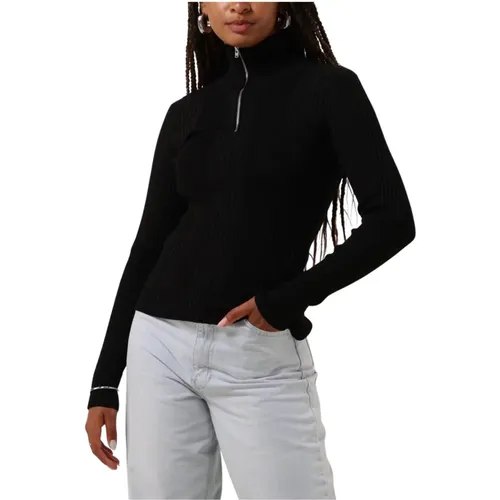 Schwarzes Zip T-neck Top Modström - Modström - Modalova