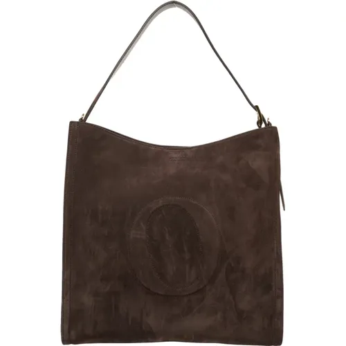 Tote Bags, female, , Size: ONE SIZE Elegant Marrone Shopper Bag - Orciani - Modalova