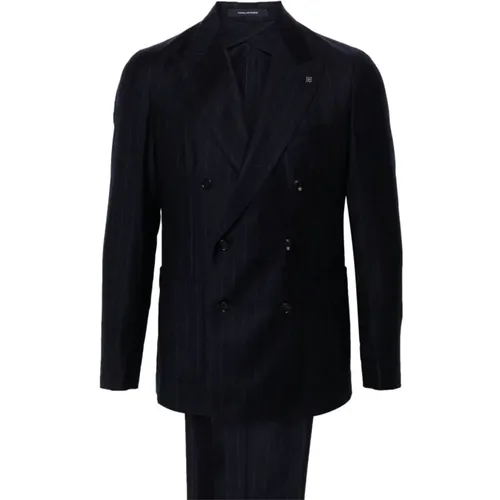 Pinstripe Blazer and Trousers Set , male, Sizes: 2XL, L - Tagliatore - Modalova