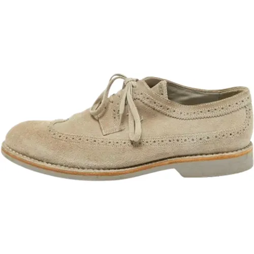 Pre-owned Flats, male, , Size: 8 US Pre-owned Suede flats - Louis Vuitton Vintage - Modalova