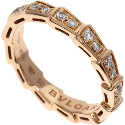 Pre-owned Jewellery, female, , Size: ONE SIZE Pre-owned Rose Gold rings - Bvlgari Vintage - Modalova