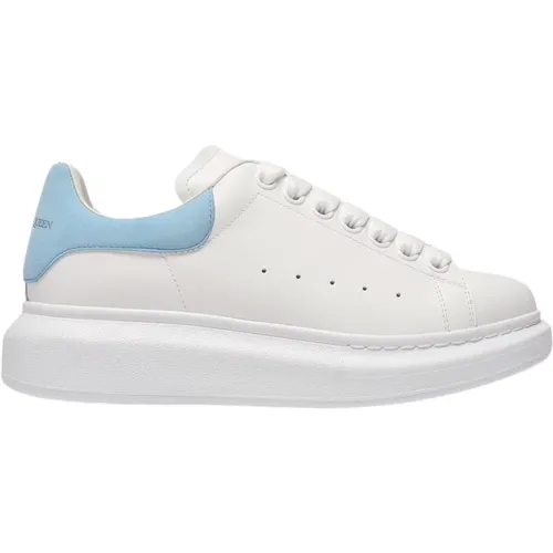 Weiß/Puderblau Leder Oversized Sneakers , Damen, Größe: 35 EU - alexander mcqueen - Modalova