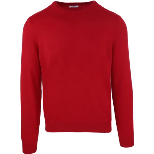 Luxuriöser Roter Woll-Kaschmir-Sweatshirt , Herren, Größe: 2XL - Malo - Modalova