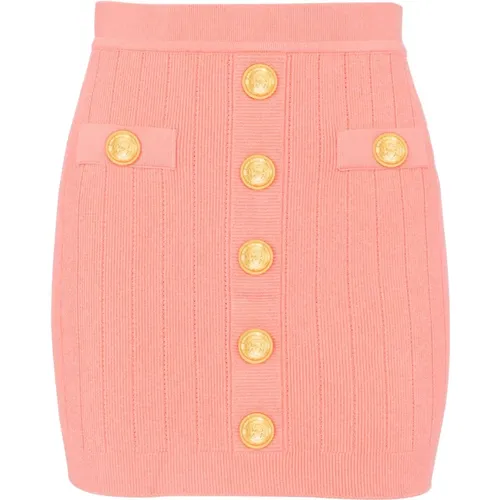 Knit skirt with buttons , Damen, Größe: 2XS - Balmain - Modalova