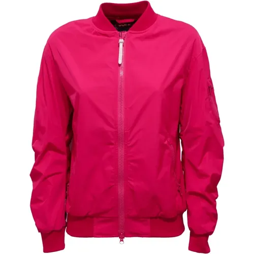 Bomber Jackets, female, , Size: XS Bomber windbreaker jacket in fuxia - Woolrich - Modalova