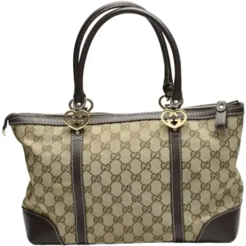 Pre-owned Tote Bags, female, , Size: ONE SIZE Pre-owned Canvas gucci-bags - Gucci Vintage - Modalova