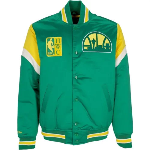 Bomber Jackets, male, , Size: S Seattle Supersonics Bomber Jacket - Mitchell & Ness - Modalova