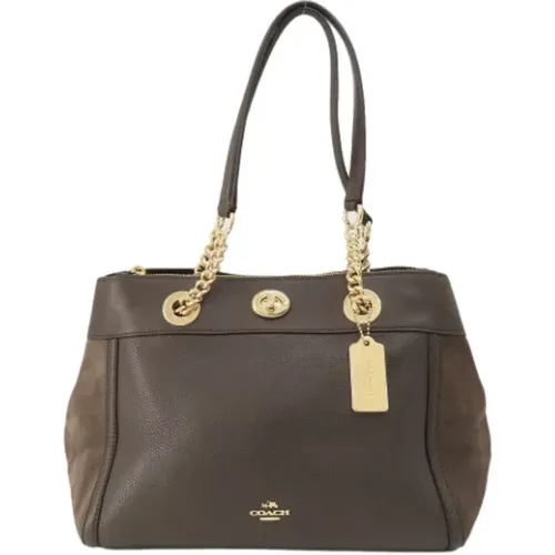 Pre-owned Tote Bags, female, , Size: ONE SIZE Pre-owned Leather totes - Coach Pre-owned - Modalova