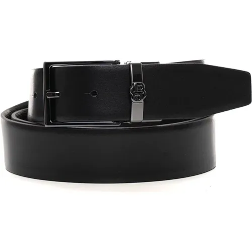 Belts, male, , Size: ONE SIZE Reversible Double Buckle Saffiano Leather Belt - Boss - Modalova