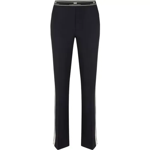 Elegante Polyester Elasthan Hose , Damen, Größe: XS - Elisabetta Franchi - Modalova